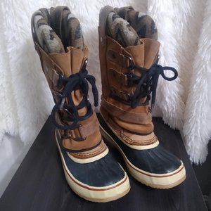 Sorel Joan of Arctic Knit Premium II Elk/Black Women's boot Size 7